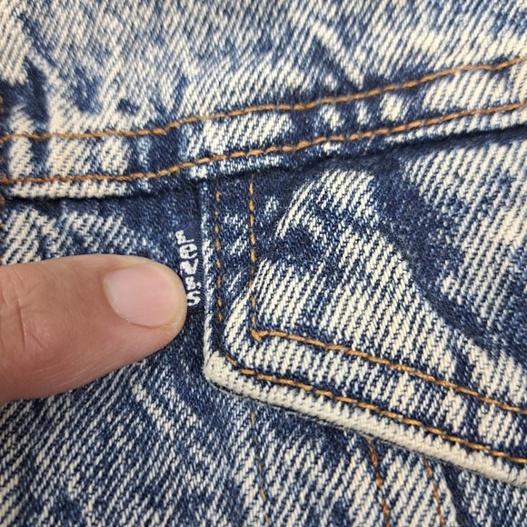 Vintage Levis Denim Trucker Jacket Mens Large‎ Blue Acid Washed USA 70507 0510 - Picture 9 of 16